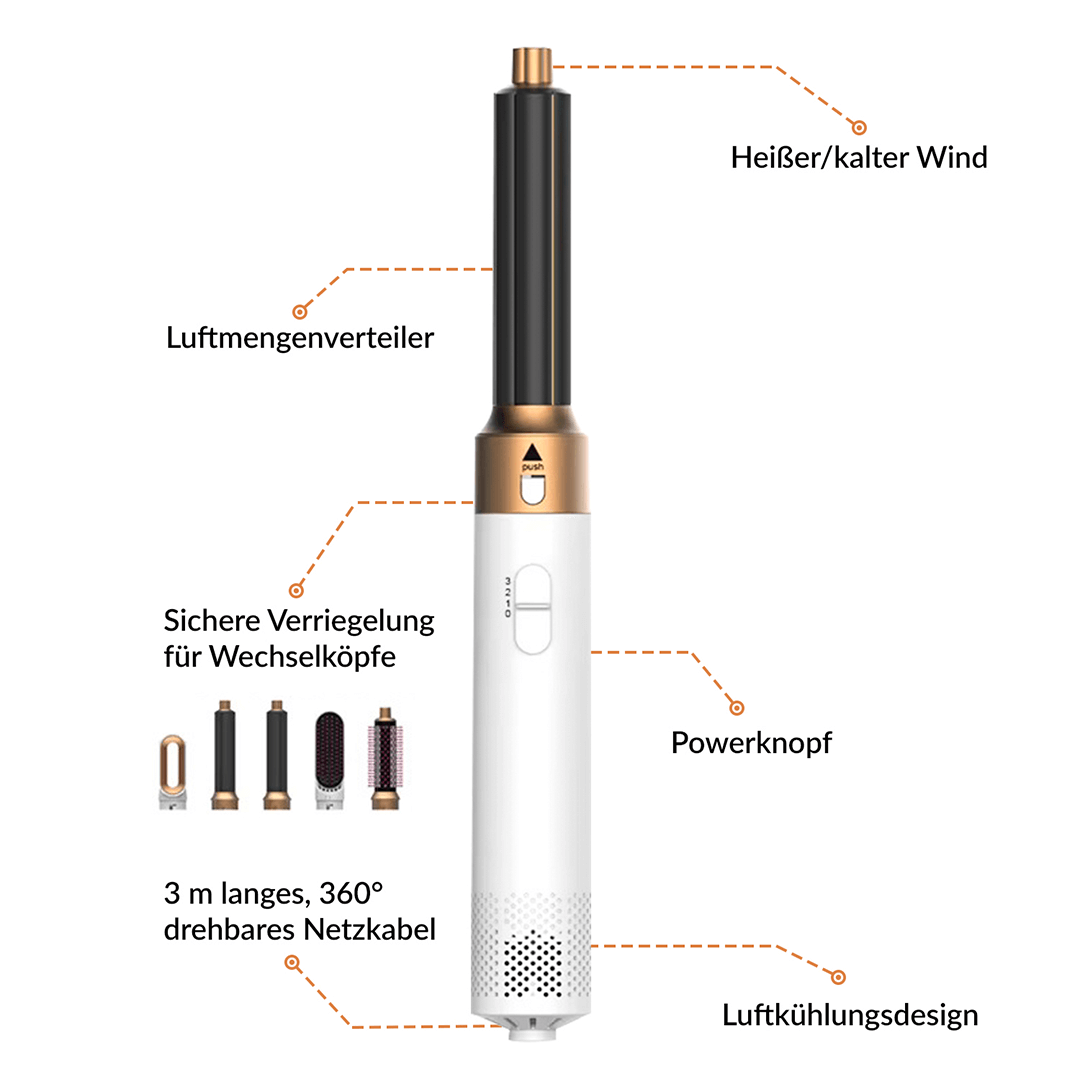 perfektes Stylingwunder für alle Mamas - GlamWave PRO 5 -in- 1 Hairstyler